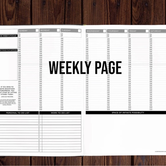 NEW!! SUNDAY WEEKLY UNDATED - BLACK - Picture 3 of 4